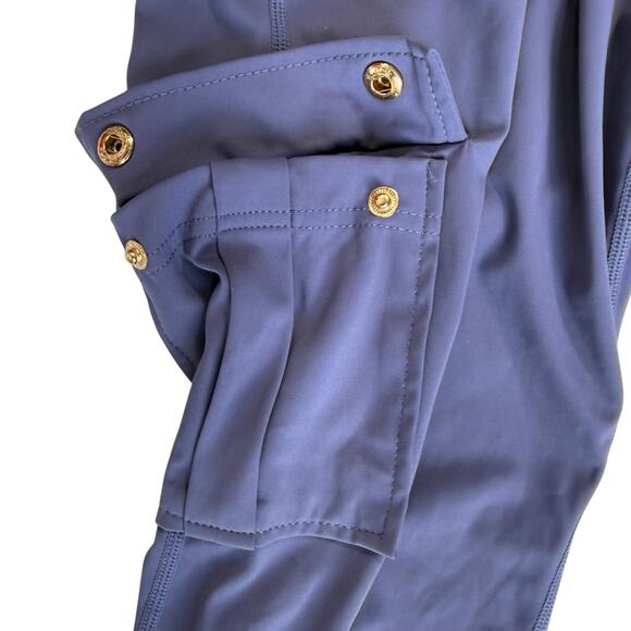 Athleisure Utility Cargo Leggings Women Med Thigh Pockets Walking Hiking Pants - Picture 4 of 11